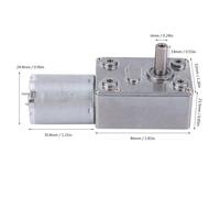 12V DC Micro Motor 5RPM Large Torsion Worm Gear