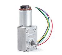 12V DC Motor DC 12V High Worm Geared Motor Reduction Motor with Encoder Srong Self-Locking(30RPM)