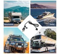 12v Dc Power Cord Cable for Sb50 Series Connectors - 16 Awg 2 Meter Black Automotive Wiring Cable Having 15a Replaceable Fuse Compatible Having Car Refrigerators Freezers Rvs Boats