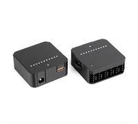 12V DC Powered For PWM Fan Controller Hub with USB-C Input Support, 4-Pin Splitter for 6 Fans, Side-Mounted Knob for 0-100% Control, 60W Output (DC Sockets)