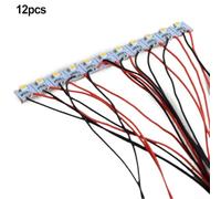 12V DC Pre-Wired for SMD for LED Lights for Model Train Building Interior, Warm White, 12-Pack