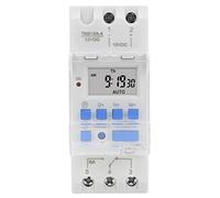 12V DC Programmable Timer Switch, Time Relay, 16A Lcd Display, Weekly On Off Control, with 35mm Din Rail Mount, for Home Use, Countdown Mode and Clear Screen