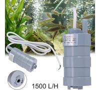 12V DC Submersible Water 1500 L/H High Flow with 5m Max Head IP68 Waterproof for Camper, Pond, Aquarium and Fountain Use, Grey Plastic, 15x6x4cm