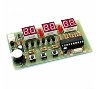 12V Digital Clock DIY Kit Alarm Stopwatch Timer Counter C51 Electronic Set 92x50mm PCB