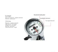 12v Digital Motorcycle Speedometer Odometer Gauge with Neutral Indicator Turn Signal Light Led Lcd Display Abs Electroplated Shell