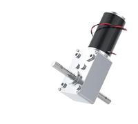 12V Double Shaft DC Motor Worm Gear High Torque 70KG.CM 24 Volt Motor D Shaft Worm Reducer Reversible 1Pcs(24V 260RPM_SINGLE MOTOR)