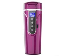 12V Electric Car Kettle Stainless Steel 500ml Heating Cup with Quick Heating and Low Noise for Coffee Tea Baby Formula in Cars and Trucks (purple)