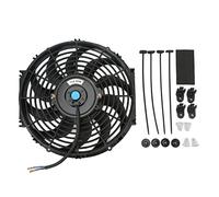 12V Electric Condenser Radiator Cooling Fan Assembly Quiet Operation Universal 12in for Cars Premium ABS Plastic High Efficiency Durable