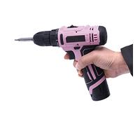 12V Electric Cordless Drill, 21-Piece Pink Cordless Drill, Battery Power Drill Drivers with Set 3/8" Keyless Chuck, Screwdriver Kit Suitable for Assembly, Maintenance