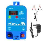 12V Electric Fence Energiser,2.0 Joules High-Power Output Energizer with LED Display,10km Range,Electric Fence Charger to Protect Poultry and Livestock,For Horses and Other Animals