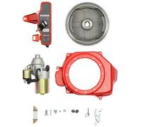 12V Electric Flywheel Start Kit, Electric Start Conversion Kit, Compatible With HONDA GX160 5.5HP GX200 6.5HP Starter Motor With Flywheel, 2 Key, Switch Box, Ignition Coil, Fan Cover