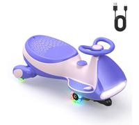 12V Electric Kids Car, Anti-tipper, Ergonomic, Steering Wheel Powered, 2 Speeds, Flashing Wheels, Bluetooth, Charging Type C, for Children from 3 Years, 68 Kg pink