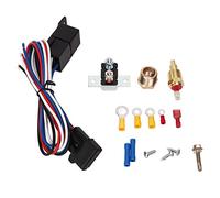 12V Electric Radiator Fan Thermostat Control Relay Wire Kit Complete Adjustable for Cars Trucks Buses ABS Durable Material