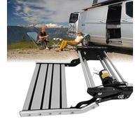 12V Electric Retractable RV Steps with Fold-Down Design, 80W Motor & LED Light, 200kg Load, Anti-Slip Pedal for Campers, Fifth Wheels
