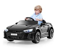 12V Electric Ride On Car Licensed Audi Toy Vehicle With Lockable Door Gymax Black One Size