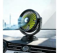 12V Electric Vehicle Cooling Fan, 360° Rotation Portable Car Fan, Plugs into Cigarette Lighter, Powerful Silent Car Cooling-fan for Truck, SUV, RV, Boat (Single head)
