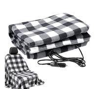 12V Elektrische Auto Heizdecke mit 3 Heizstufen | Beheizte Decke aus weichem Plüsch Camping Reisen | Sicherheit durch automatische Abschaltung | Tragbare Wärmedecke für Männer Frauen & Senioren