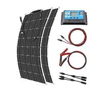 12V Flexible Solar Panel 600W 100W 200W 300W 400W 500W Bendable Waterproof Monocrystalline Best For RV Boat Ideal Output(200w Solar Kit)