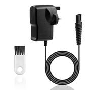 12V for Braun Shaver Charger Cable Series 1 3 5 7 9 Trimmer Beard Electric Razor Shaver Adapter Power Cord UK Plug for Epilator Silk-Epil 9/7/5, 5544/3040S/5409/7220/9090cc/9095cc (No Light)