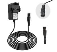 12V for Braun Shaver Charger Cable Series 3, 5, 9, 7, 1 Beard Trimmer and Epilator Silk-Epil 9, 7, 5, Electric Razor 3 Pin Charging Cable UK Plug for 5544, 3040S, 5409, 7220, 5377