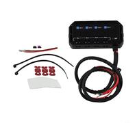 12V Fuse Junction Box With LED Indicator, PC Material, 20A Max Output, For Car Motorcycle Electrical Wiring, Includes Fuses And Ties