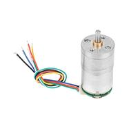 12V GM25-310 DC Encoder Gear Motor, Metal Speed Reduction Motor with Pure Copper Coil, Low Noise High Torque Gearmotor for Window Opener Door Opener Mini Windlass (DC12 100RPM)