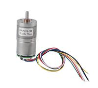 12V GM25-310 DC Encoder Gear Motor, Metal Speed Reduction Motor with Pure Copper Coil, Low Noise High Torque Gearmotor for Window Opener Door Opener Mini Windlass (DC12 70RPM)