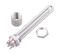 12V Heating Element Immersion Water 1 Inch BSP DN25 100W 200W 300W 400W 600W Electric Solar Tubular Heater(As The Picture Shown,12V 400w)