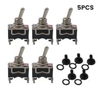 12V Heavy Duty Toggle Flick Switch ONOFF 1pcs 5pcs Plastic Metal 12V Heavy -The switch is flexible as well as key lights fog lights and ceiling (5pcs)