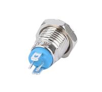 12V Illuminated 1NO Smallest Push to ON Momentary Ring Led High Flush Head Push Button Switch 8mm IDGTTLDF(OTHERS)