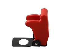 12V Illuminated Toggle Switch Cover with Airplane Missile Shrapnel Protective Design for Automotive Dashboard SPST Switches (red)