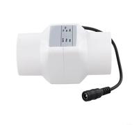 12V Inline Duct Fan 6W Exhaust Ventilator with 50mm Diameter, Quiet 38dB Airflow, ABS PVC Construction, High Air Volume 36m³/h for Kitchens, Bathrooms(White 50MM)