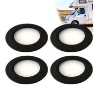 12V Interior LED Spot Lights Campervan Dimmable Recessed Mount Ceiling Light 3W Roof Downlight for T4 T5 Camper Caravan Boat Yacht Cabin Sailboat Under Cabinet Kitchen Bathroom Black 3000K Warm White