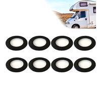 12V Interior LED Spot Lights Campervan Dimmable Recessed Mount Ceiling Light 3W Roof Downlight for T4 T5 Camper Caravan Boat Yacht Cabin Sailboat Under Cabinet Kitchen Bathroom Black 3000K Warm White