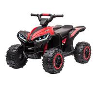12V Kids Electric Quad Bike, Ride on ATV Battery Powered with Remote Control, Forward Reverse Functions, LED Headlights, Music, Horn, 2 Speed for Boys and Girls Aged 3-8 Years - Red