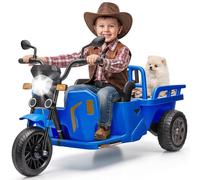 12V Kids Electric Ride-on Trike with Storage Trailer, Electric Ride on Car