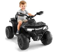 12V Kids Ride on ATV with Parent Remote Control, Spring Suspension, LED Lights, Music, USB, Off-Road 4 Wheeler for Boys Girls
