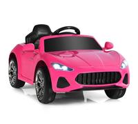 12V Kids Ride On Car, Licensed Electric Vehicle with Remote Control 4 Wheels Suspension, Battery Powered Driving Toy with Music Bluetooth USB FM Horn (Pink)