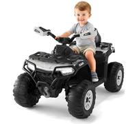 12V Kids Ride on Toys Car w/Parent Remote Control, Spring Suspension, LED Lights, Bluetooth, Music, USB, Early Education, Volume Control, Off-Road ATV 4 Wheeler Design w/Colorful LED Flag