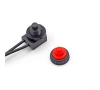 12V Latching Push Button Switch - Self-Locking On-Off Toggle with Rubber Boot, 3A/250V, Plastic Shell & Base, UL/ROHS Certified(RED 1PCS)