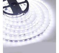 12v LED Cool White Strip Light 5M SMD Flexible Cuttable Waterproof Tape Rope Camper Van Caravan Motorhome Boat Shelf Kitchen Under Cabinet Lighting (IP65 - Cool White)