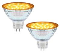12v LED MR16 Amber 4w Low Voltage Spot Light Bulb GU5.3 - Pack of 2