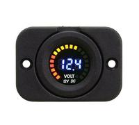 12V LED Panel Digital Voltage Meter Display Voltmeter Color LED Digital Display with Flat Panel Volt Meter Meter Scale Gauge Battery Tester for Marine Car Motorcycle Truck Boat RV