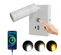 12V LED Reading Light Campervan Boat Reading Lamp with 20W USB Fast Charging,Flexible RV Reading LED Lamp Interior with Touch Dimmable Switch,Wall Lights for Campervan Van Camper Motorhome Boat (2)