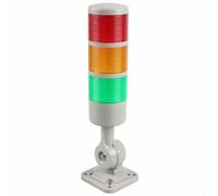 12V Led Signal Tower Stack Lights, Industrial Machine Signal Light, 1-5 Layer Red Green Yellow Column Lamp Andon Indicator Lights with Rotatable Base(3-Level with Buzzer)