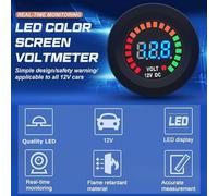 12V LED Voltmeter for Car, Boat, Marine, Truck - Waterproof Digital Voltage Meter with 3-Digit Display, IP65 Rating, Reverse Protection