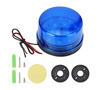 12V LED Warning Light, Blue LED Strobe Beacon Emergency Alarm Warning Signal Flashing Light - Without Sound (7.3 * 4.2cm)