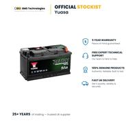 12V Leisure and Marine AGM Battery, Yuasa L36-AGM, 95Ah 850CCA for Camper, Boat