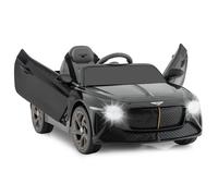 12V Licensed Bentley Bacalar Kids Ride On Car with Scissor Doors and Lights-Black - Costway | TJ Hughes Black