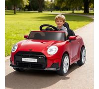 12V Licensed MINI COOPER Ride-on Car - Twin Motor Electric Toy with 2 Driving Modes, Bluetooth Music & All-Terrain Rubber Wheels - for Kids Aged 3-6 Years